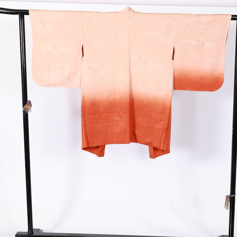 Japanese kimono  Jacket (Haori) L-size 100% silk  / B835