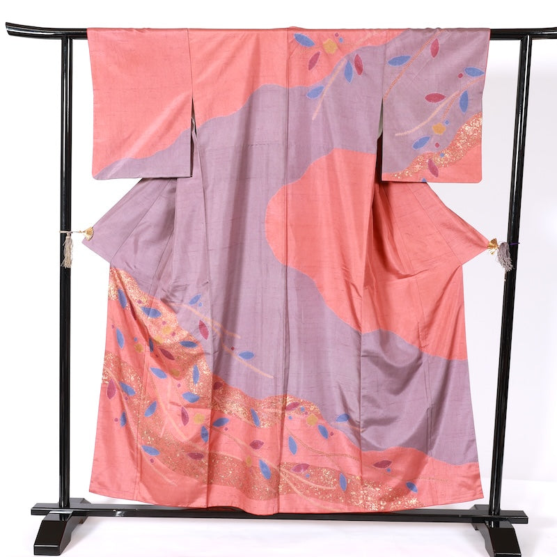 Japanease kimono  New(Houmongi) M-size 100% silk /K185