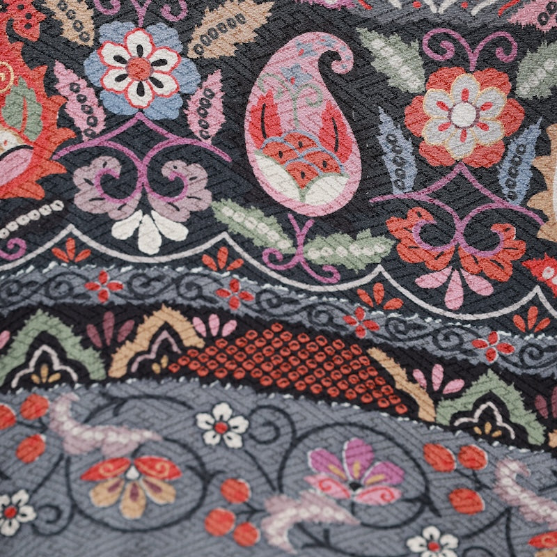 Japanese kimono used <houmongi> Lsize  silk 100% /T428
