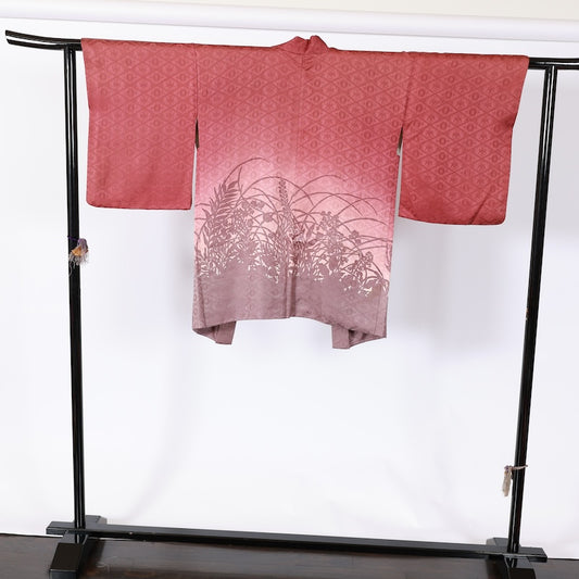 Japanese kimono  Jacket (Haori) M-size 100% silk  / B818