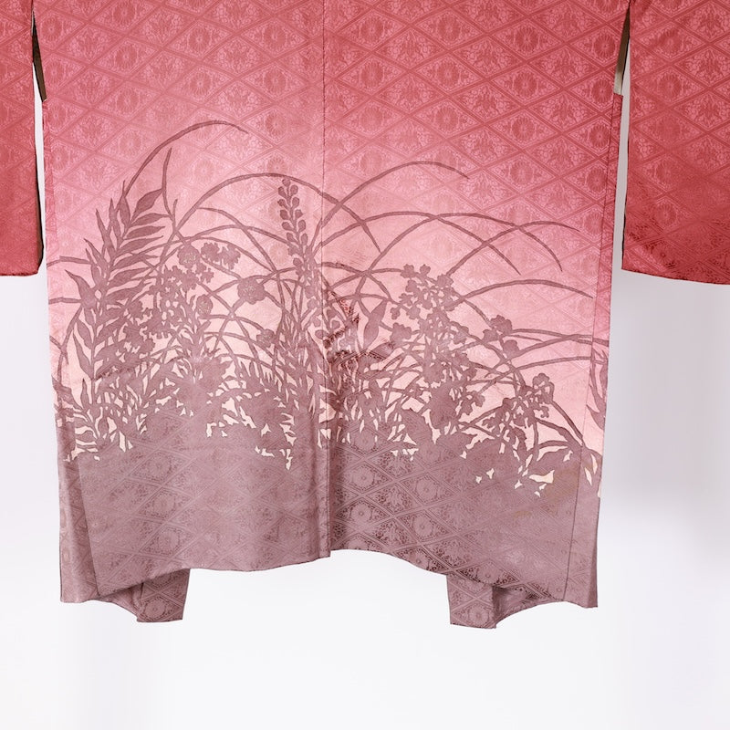 Japanese kimono  Jacket (Haori) M-size 100% silk  / B818