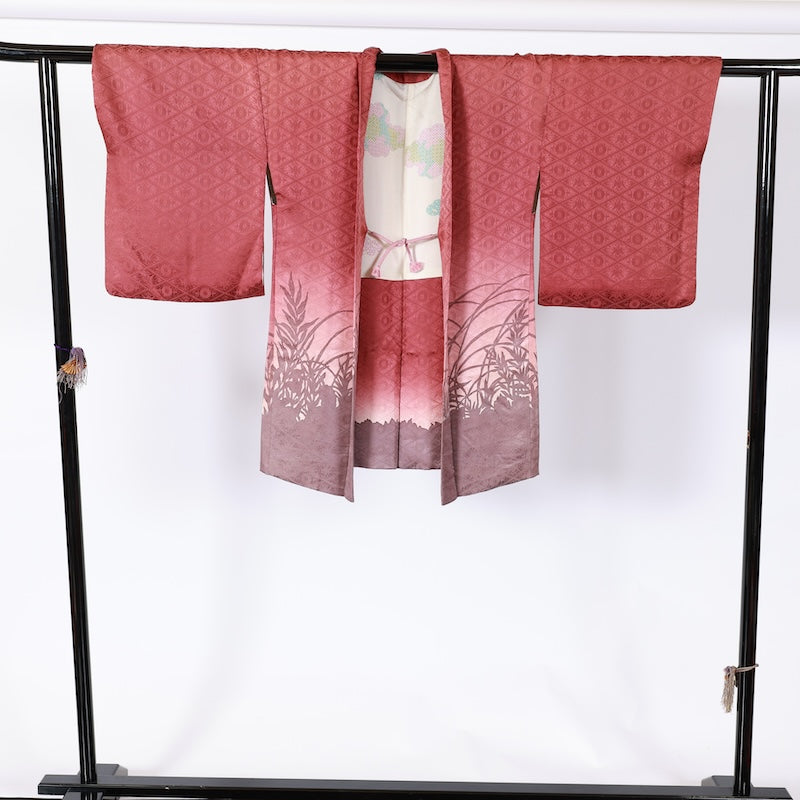 Japanese kimono  Jacket (Haori) M-size 100% silk  / B818