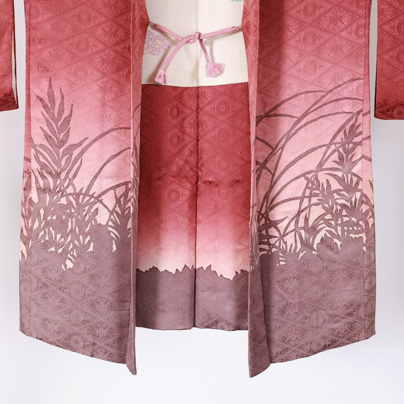 Japanese kimono  Jacket (Haori) M-size 100% silk  / B818