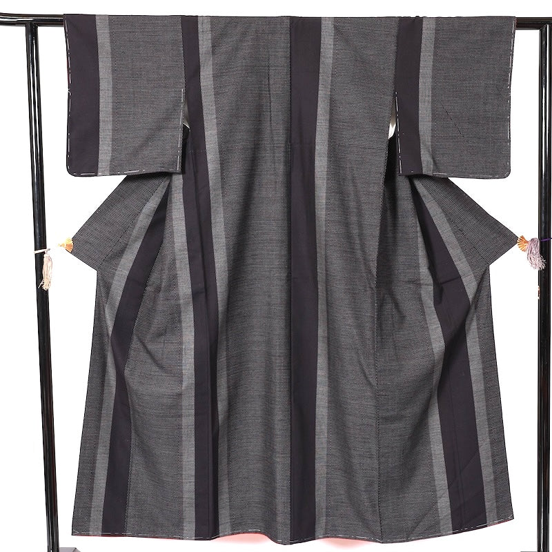 Japanease kimono　New (tsumugi)size-M silk 100%/183