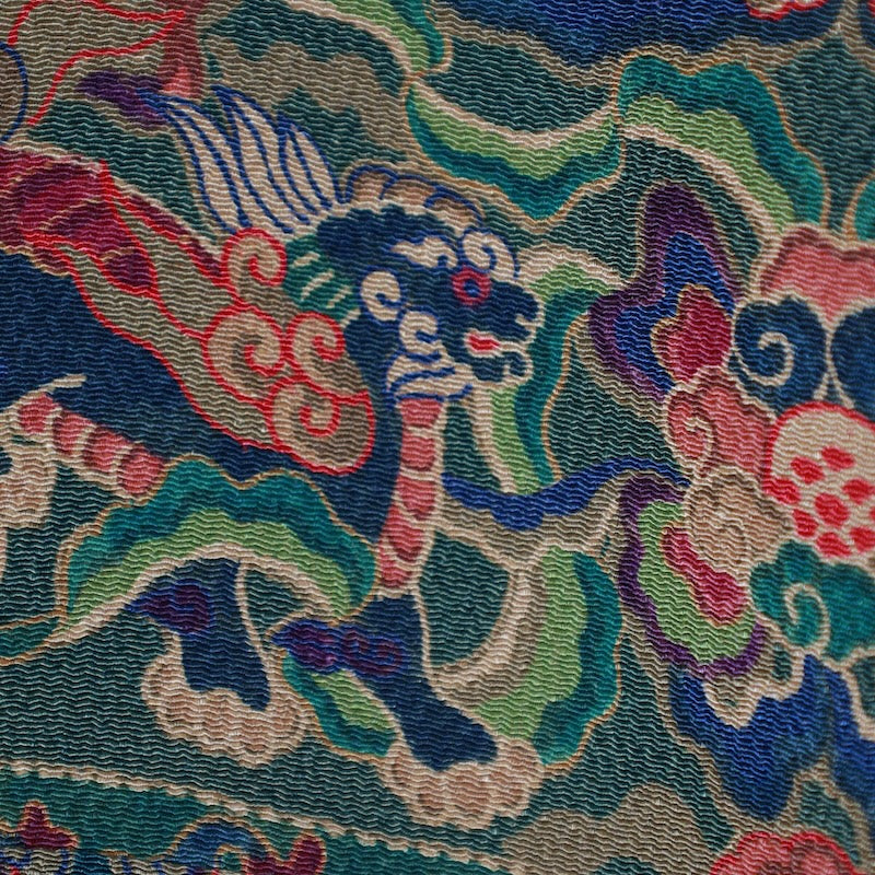 Japanese kimono used <Komon> Lsize  silk 100% /T391
