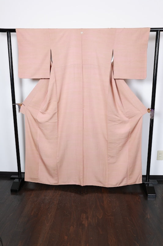 Japan New kimono fabric, beige, cherry blossom pink, gradation, stippling, single crest (ivy), R92