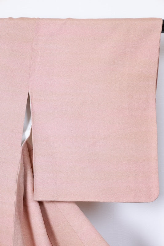 Japan New kimono fabric, beige, cherry blossom pink, gradation, stippling, single crest (ivy), R92