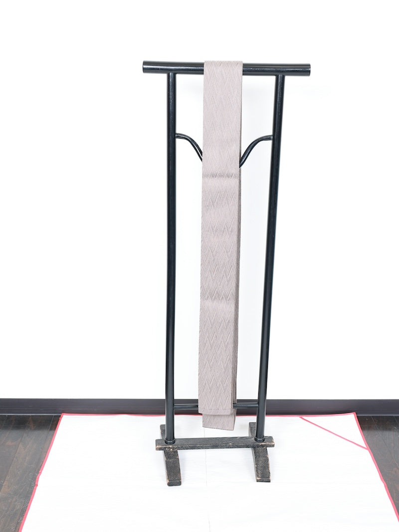 Japanese used Men's sash belt (Kaku-obi) polyester  /B874