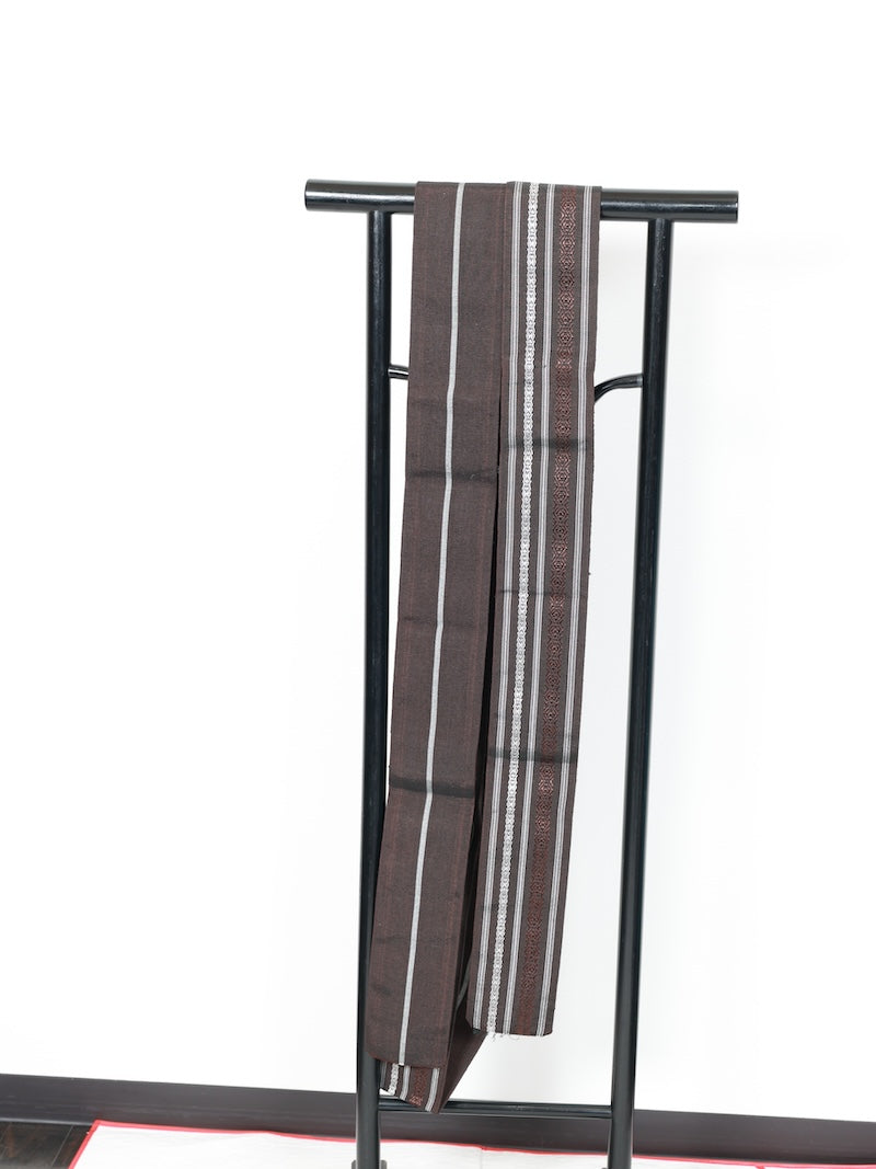 Japanese used Men's sash belt (Kaku-obi)   polyester /B868