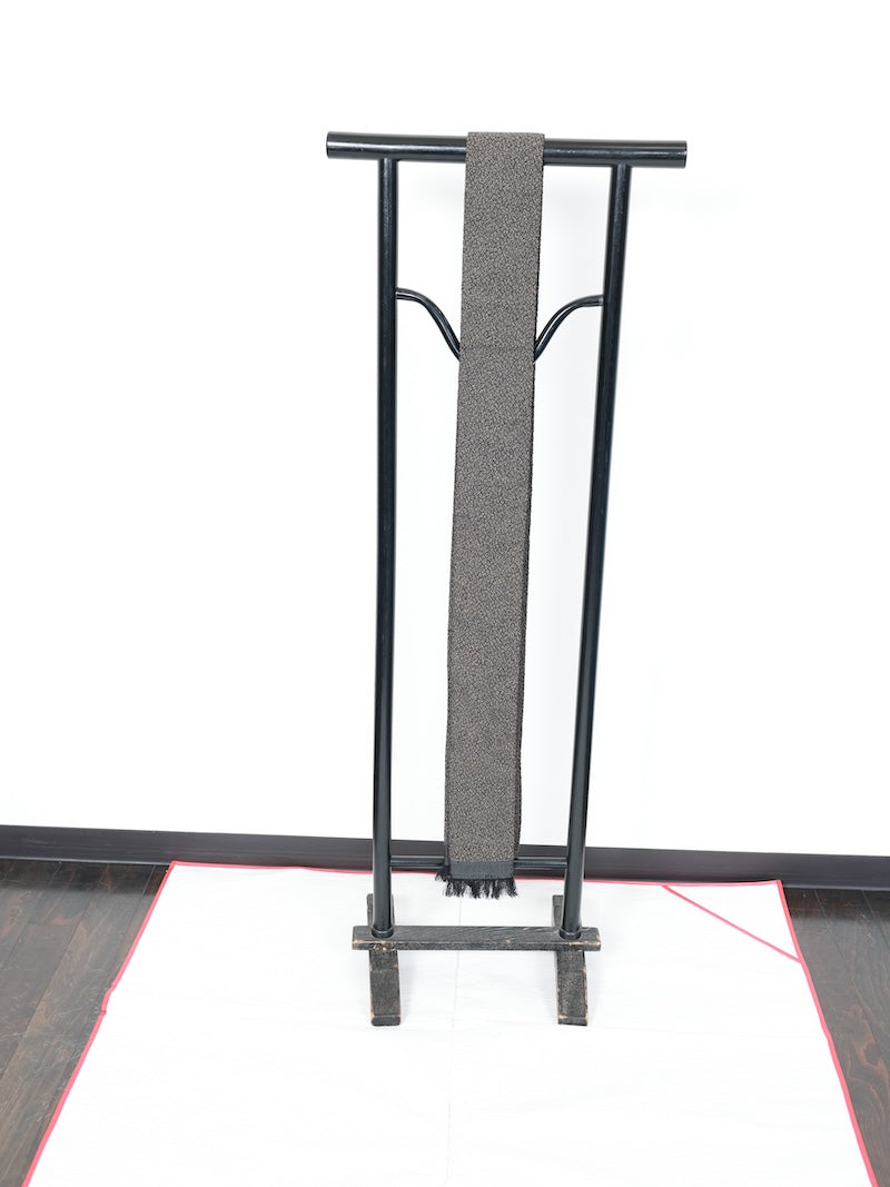 Japanese used Men's sash belt (Kaku-obi) silk  /B870