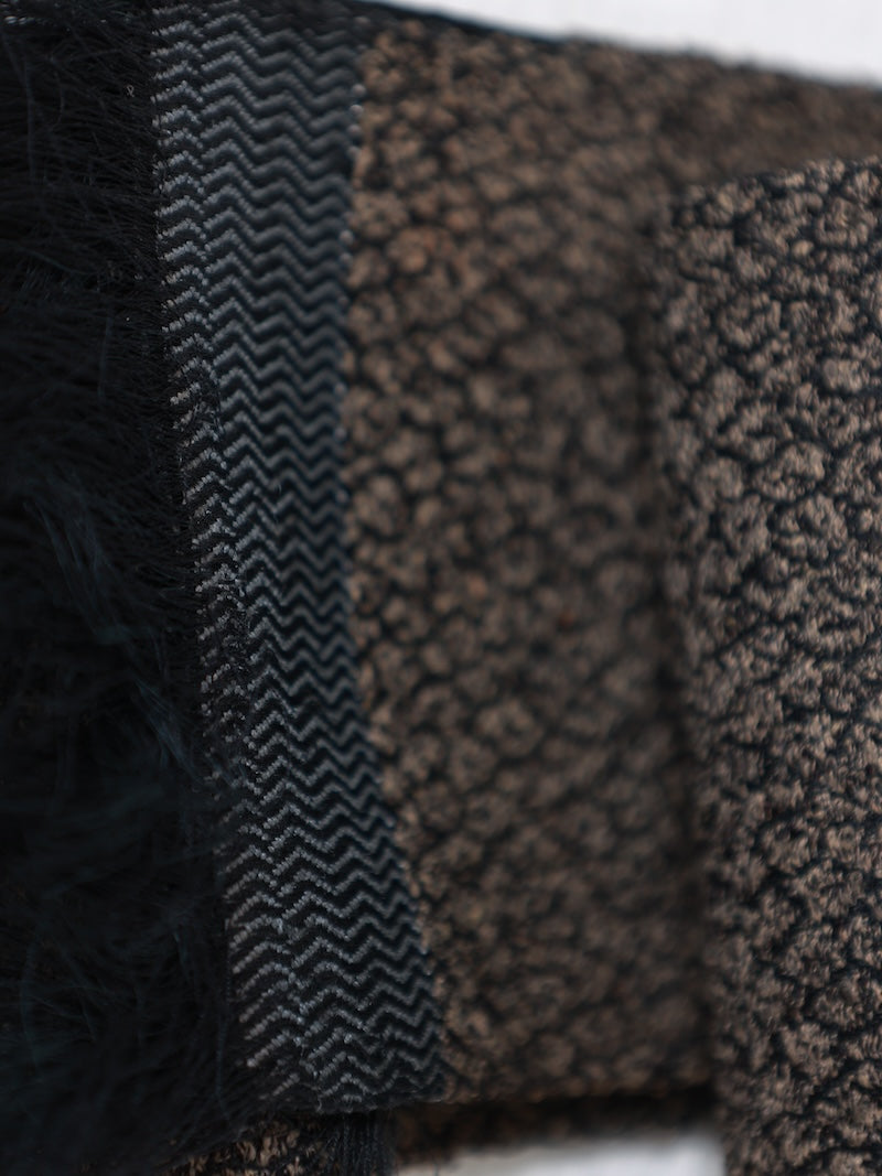 Japanese used Men's sash belt (Kaku-obi) silk  /B870