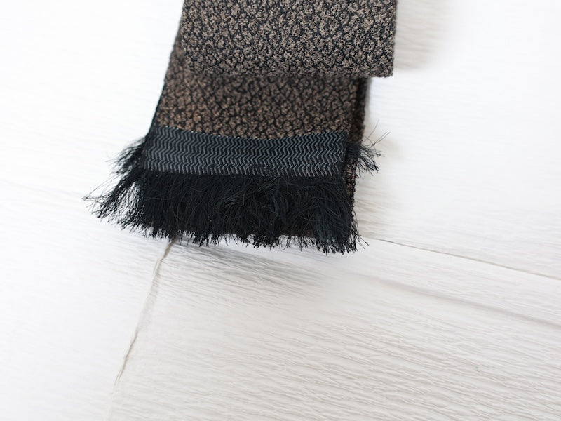 Japanese used Men's sash belt (Kaku-obi) silk  /B870