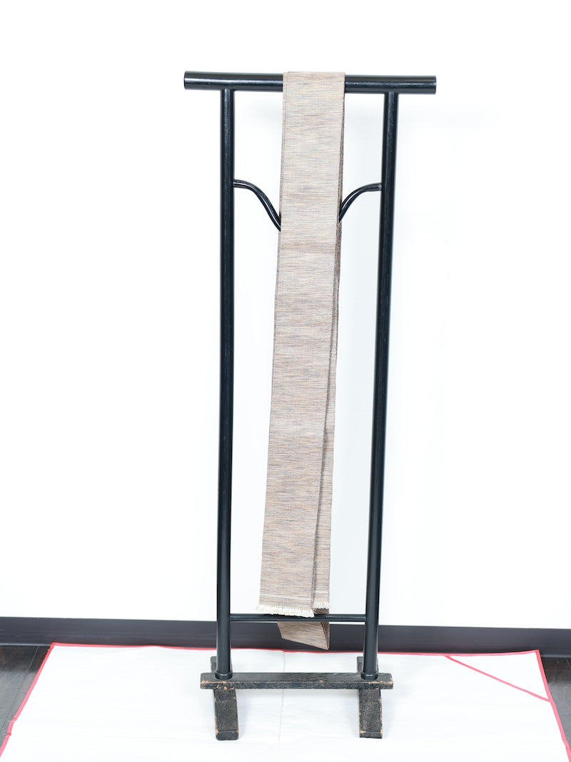 Japanese used Men's sash belt (Hanhaba-obi) silk /B875