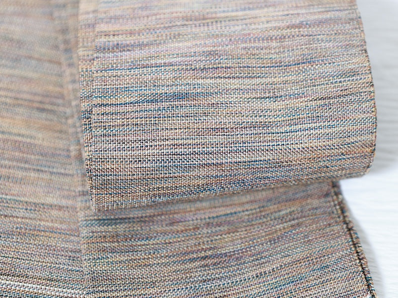 Japanese used Men's sash belt (Hanhaba-obi) silk /B875