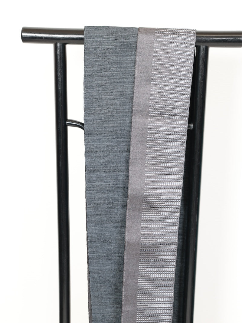Japanese used Men's sash belt (Kaku-obi) polyester  /B873