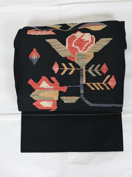 Japanese used sash belt (Nagoya-obi) 100% silk  /B876