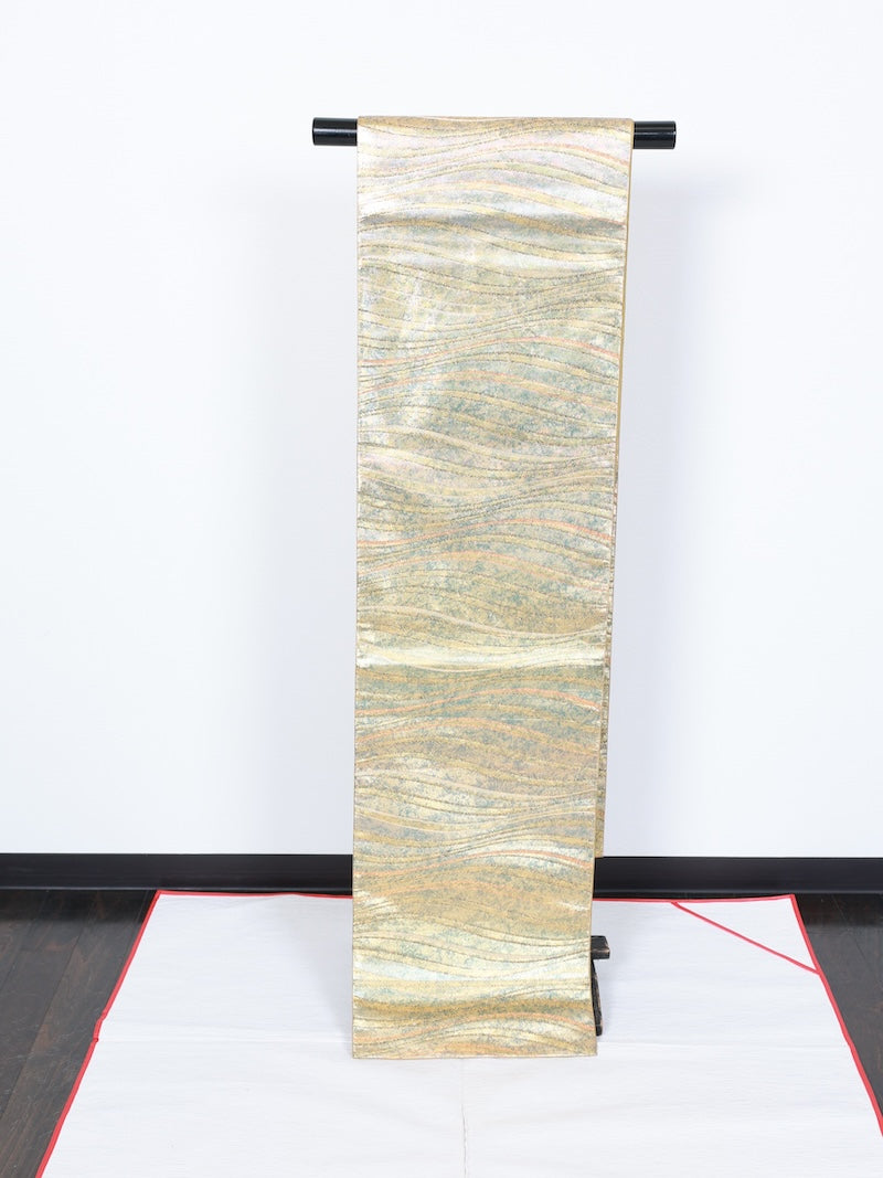 Japanese used sash belt (Hukuro-obi) 100% silk  /B877