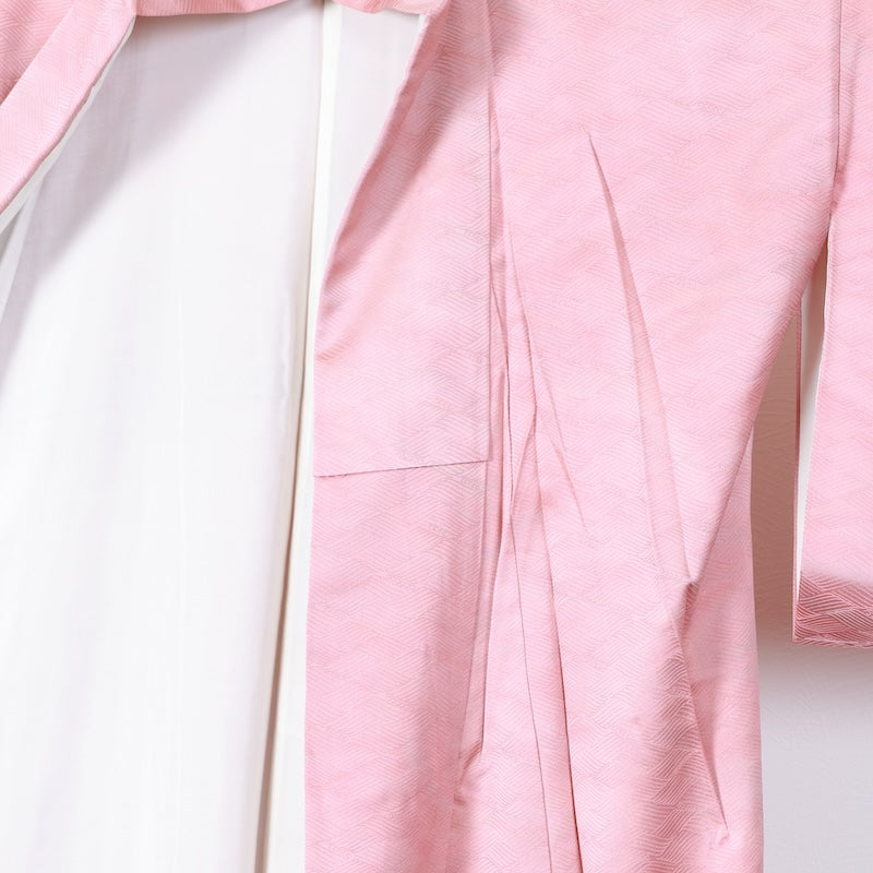 Japanese kimono used <Iromuzi> Lsize  silk 100% /T406