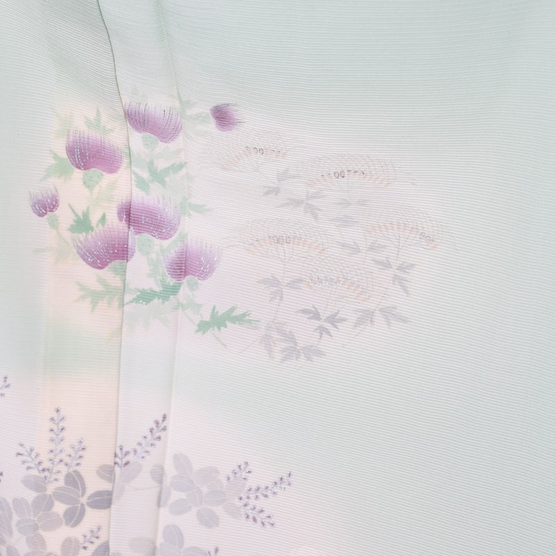 Japanese kimono used summer <houmongi> Msize  silk 100% /T403