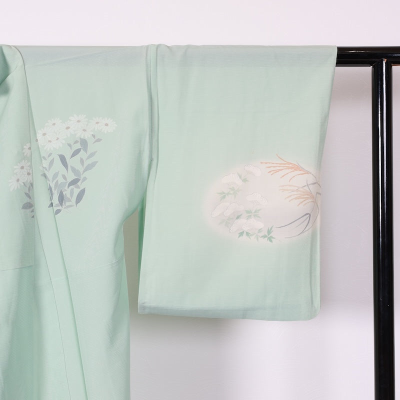 Japanese kimono used summer <houmongi> Msize  silk 100% /T403