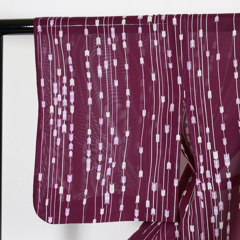 Japanese kimono used summer <Komon> Msize  polyester /T431