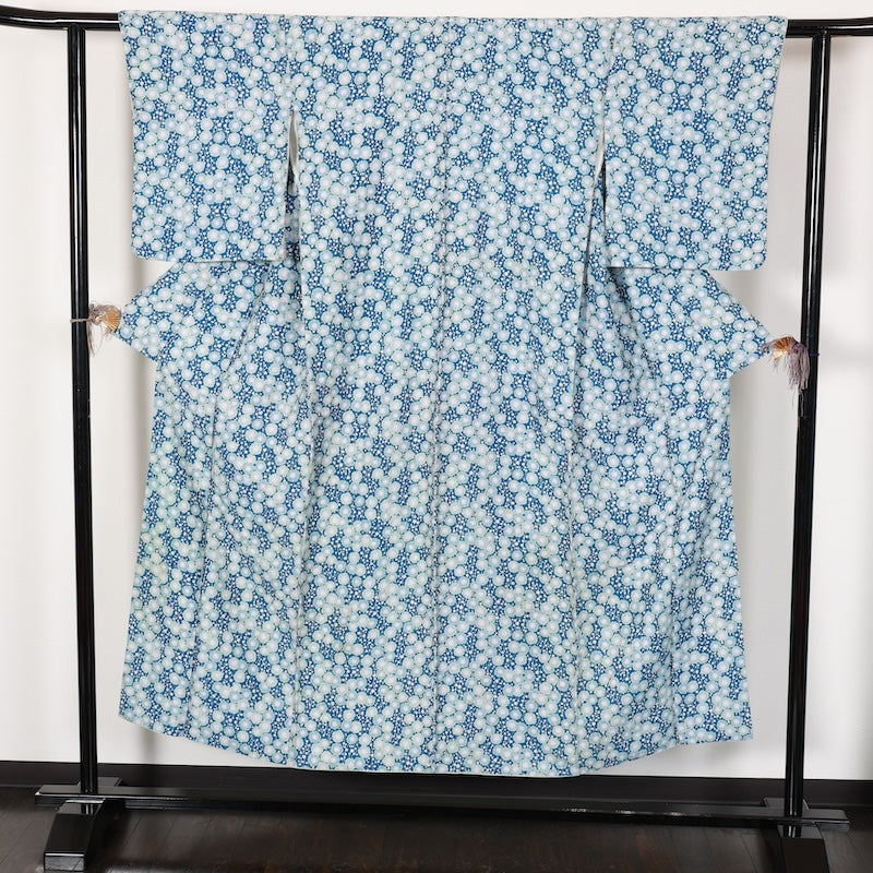 Japanese kimono used <Komon> Msize  polyester /T447