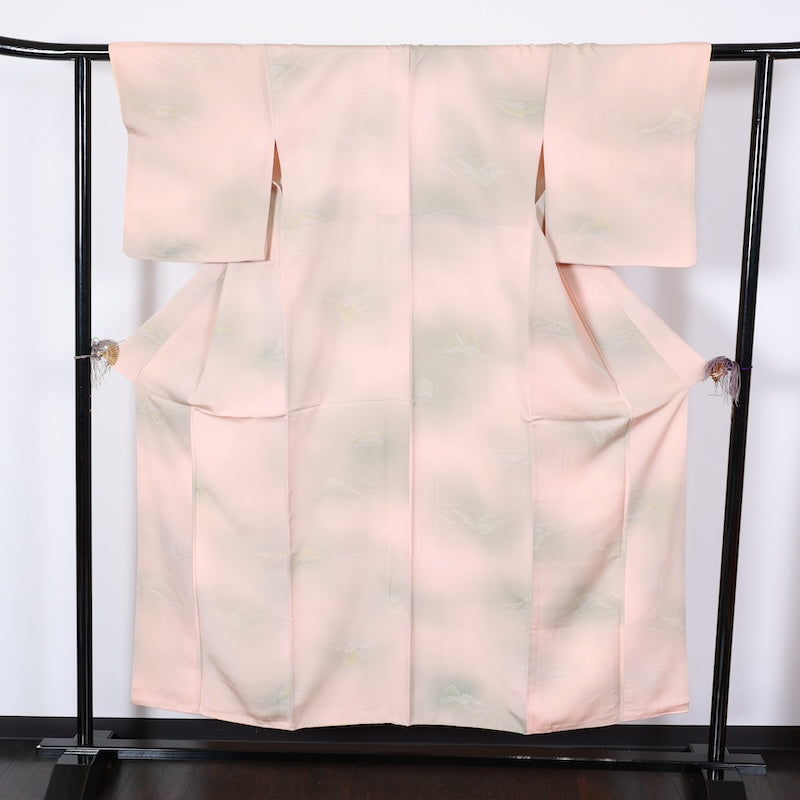 Japanese kimono used <Iromuzi> Msize  silk 100% /T