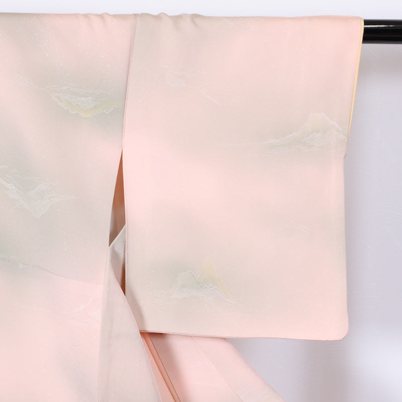 Japanese kimono used <Iromuzi> Msize  silk 100% /T