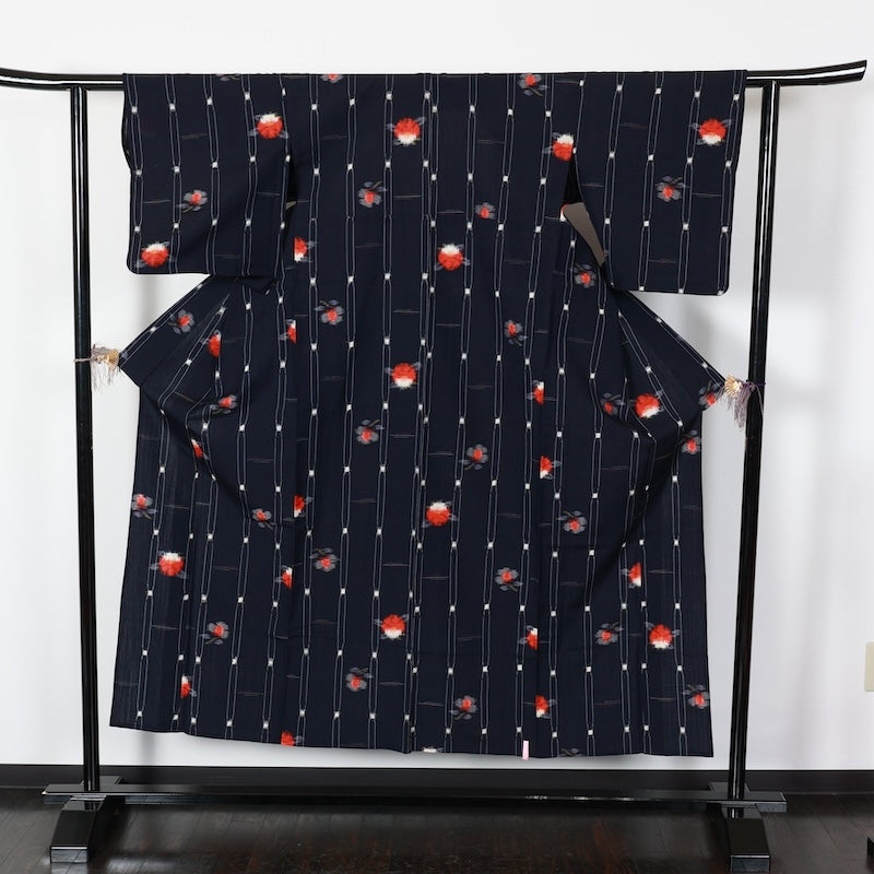 Japanese kimono used <Komon> Msize  wool /T462