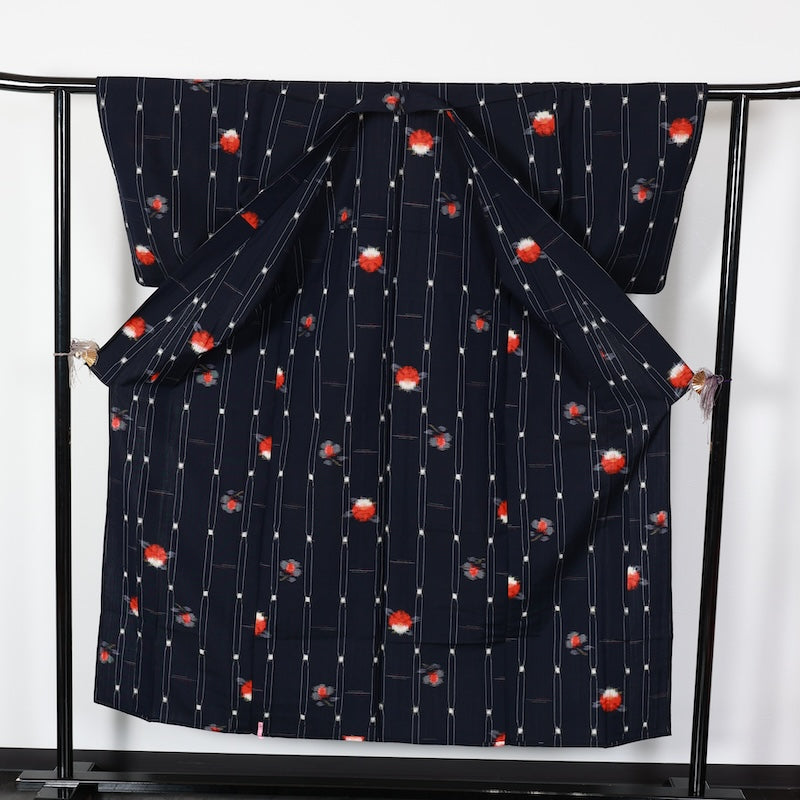 Japanese kimono used <Komon> Msize  wool /T462