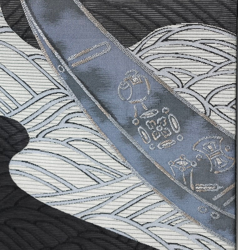 Japanese kimono sash belt (Hukuro-obi) 100% silk  / B201