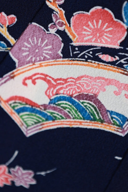 Japanese kimono used <komon> M-size  silk 100% /TT38