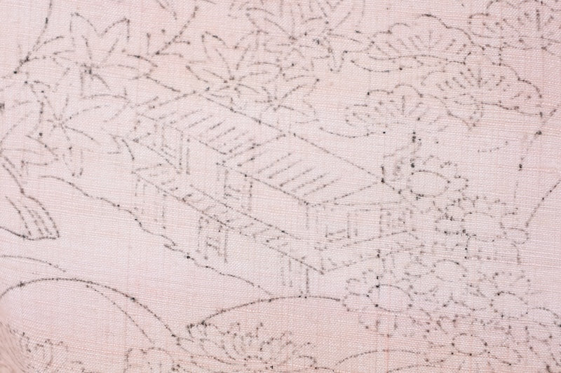 Japanese kimono used <tsumugi> S-size  silk 100% /TT35