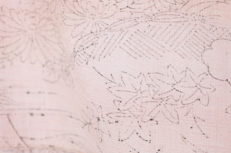 Japanese kimono used <tsumugi> S-size  silk 100% /TT35