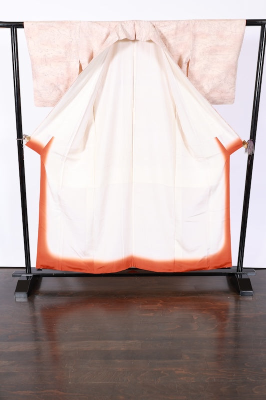 Japanese kimono used <tsumugi> S-size  silk 100% /TT35