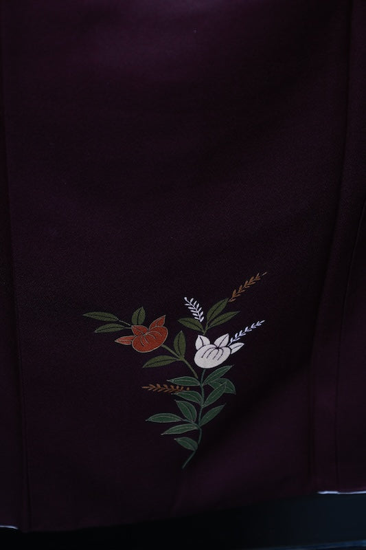Japan used kimono, purple, green, brown, beige, white, mandarin orange, R160