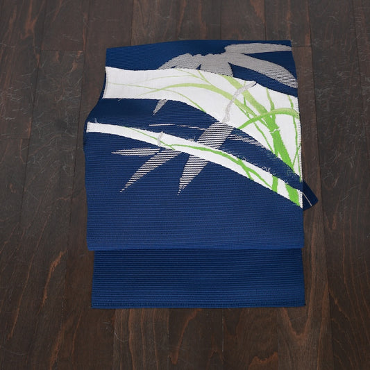 Japanese kimono used sash belt (nagoya obi) polyester  /  T475
