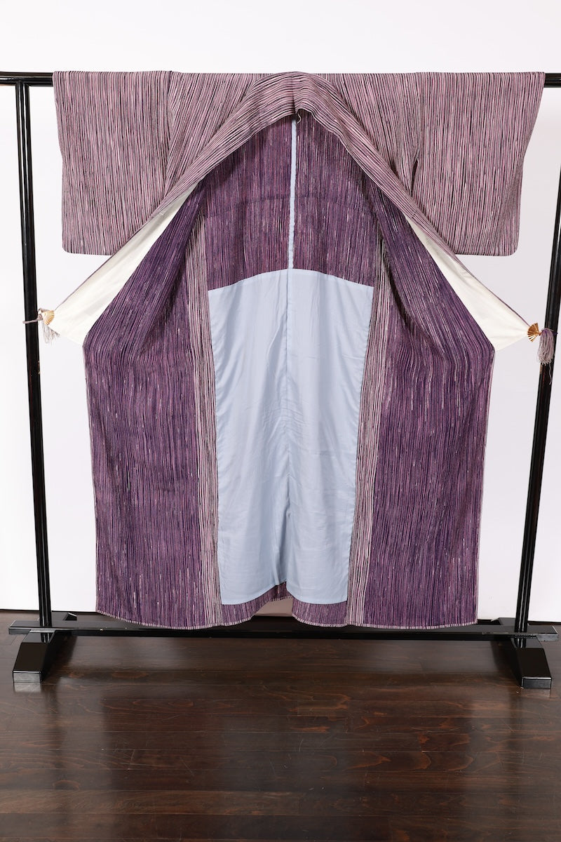 Japanese kimono used <Komon> M-size  silk 100% /B927