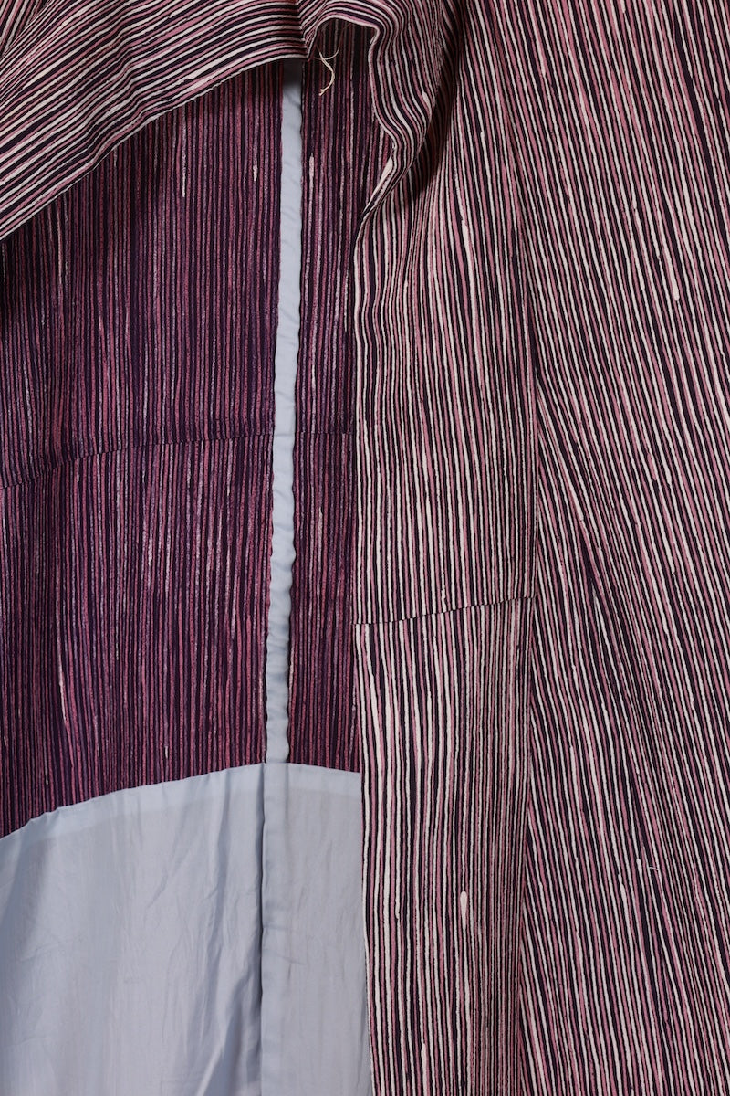 Japanese kimono used <Komon> M-size  silk 100% /B927