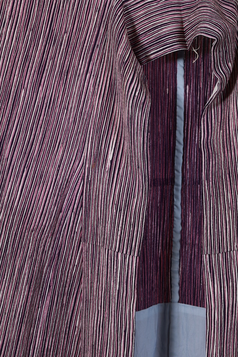 Japanese kimono used <Komon> M-size  silk 100% /B927