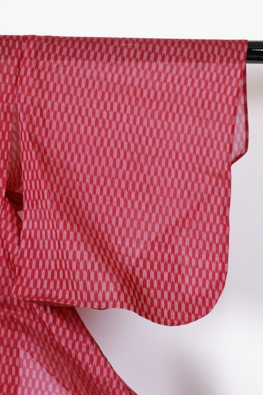 Summer Tsumugi(Japan used kimono silk fabric), Meisen style, purple color, handwoven, R179