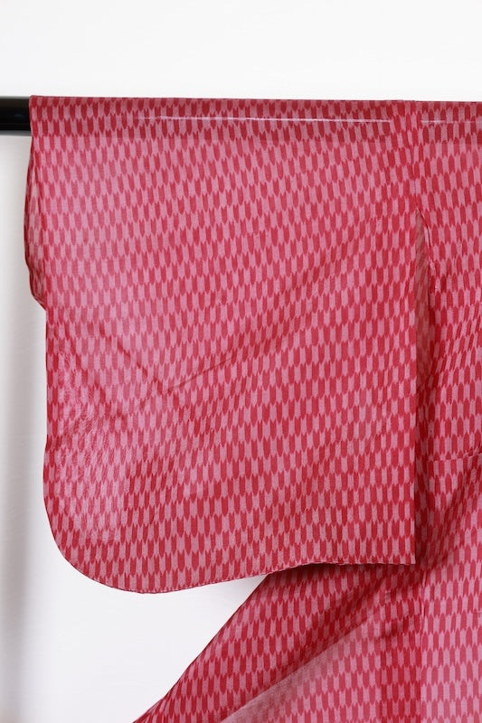 Summer Tsumugi(Japan used kimono silk fabric), Meisen style, purple color, handwoven, R179