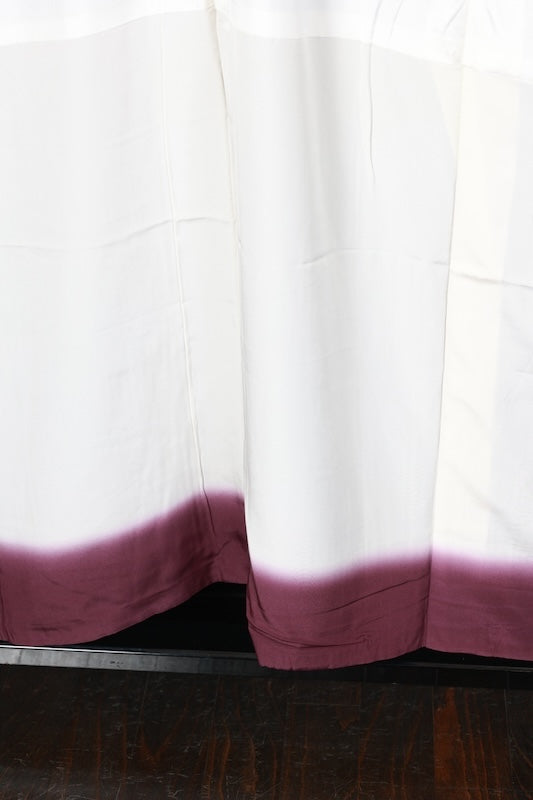 Japan used kimono  fabric, Sarasa design, blue, shades of purple, green, brown, R174