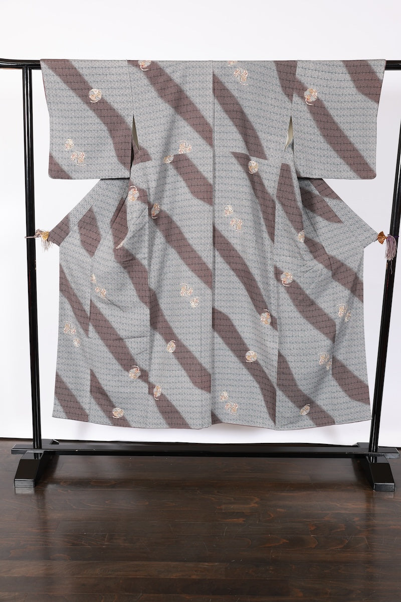 Japanese kimono used <Komon> S-size  silk 100% /B938