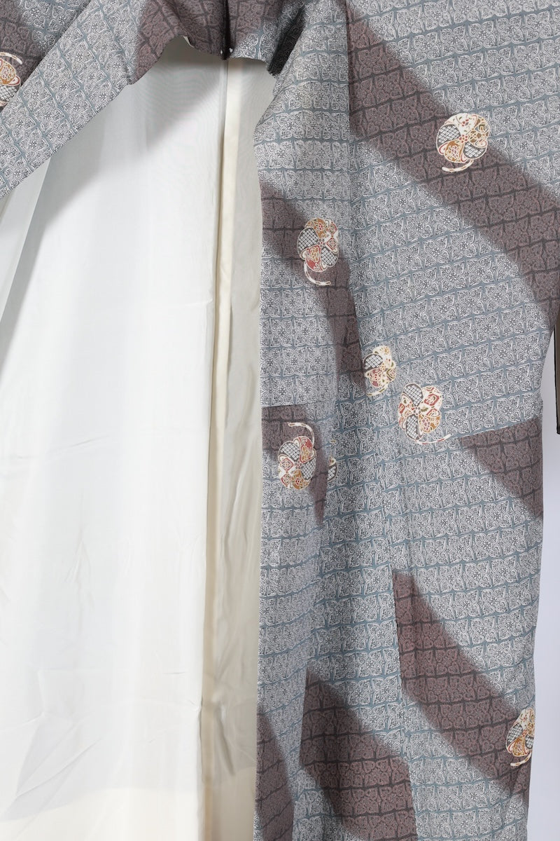 Japanese kimono used <Komon> S-size  silk 100% /B938