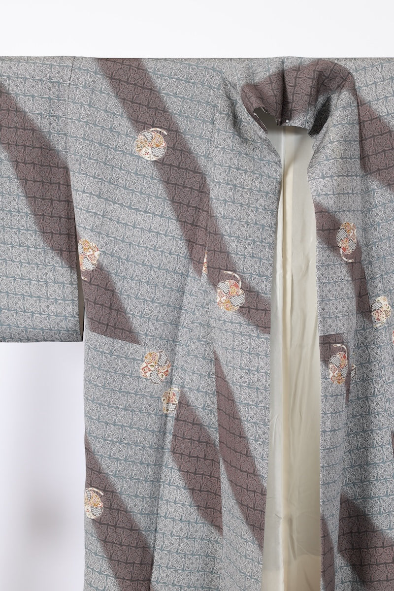Japanese kimono used <Komon> S-size  silk 100% /B938
