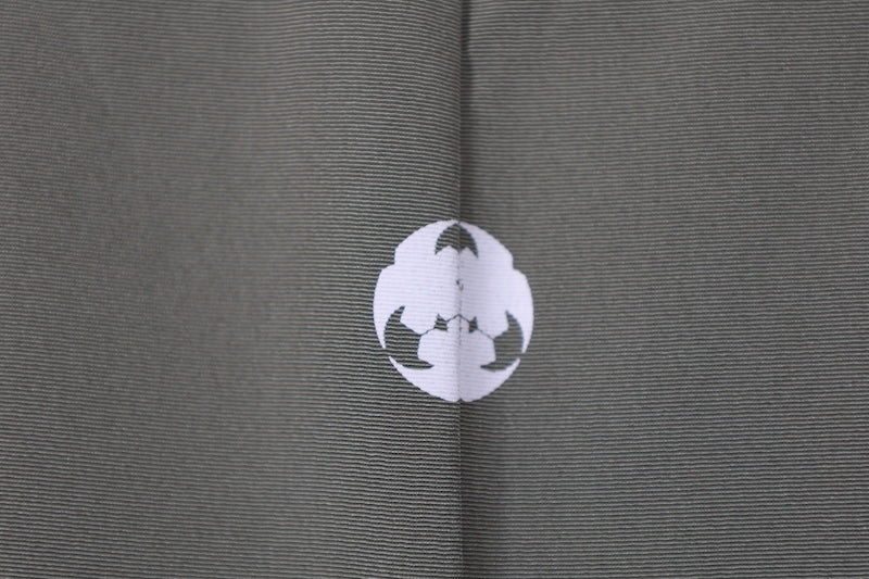 Japanese kimono used <tsumugi> M-size  silk 100% /B949