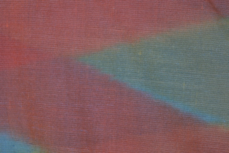 Tsumugi(Japan used kimono) silk fabric, brown and shades of green, R177