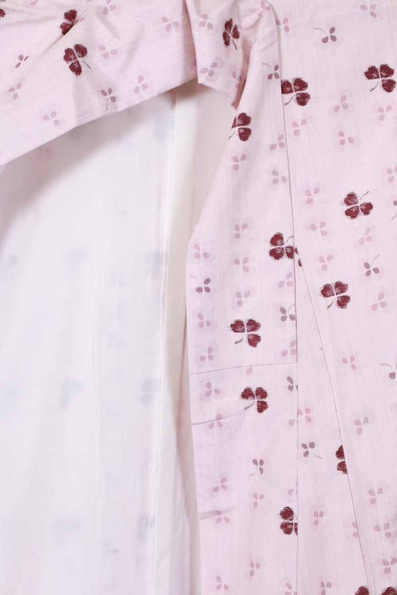 Japanese kimono used <tsumugi> M-size  silk 100% /B925