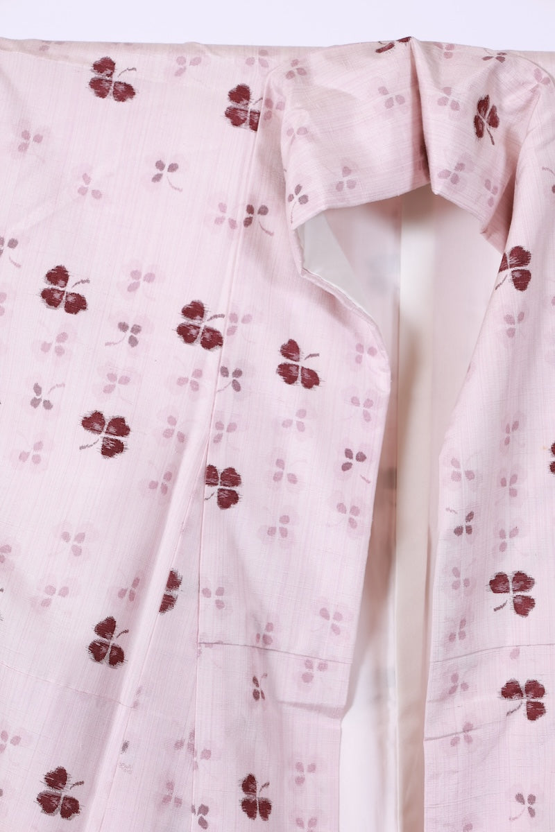 Japanese kimono used <tsumugi> M-size  silk 100% /B925